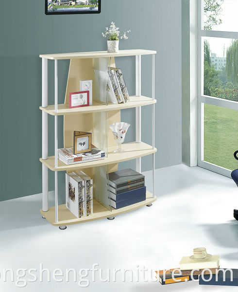 Simples Bookshelf Design Corner Estante de Madeira